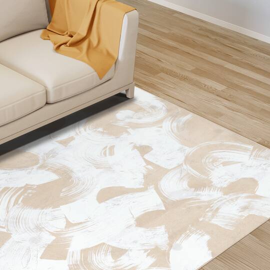 Empire Art Direct 5ft. x 7.5ft. Swish Stone I B Tapis D'Art Washable Abstract Area Rug